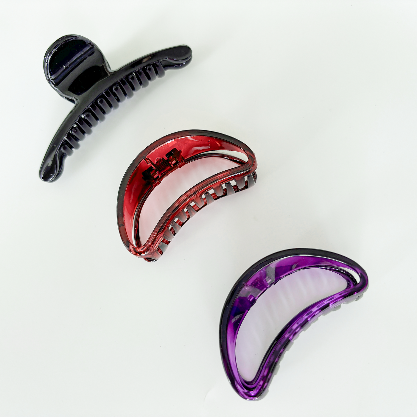 Hair Clutcher Claw Clip - Unbreakable - Purple Set
