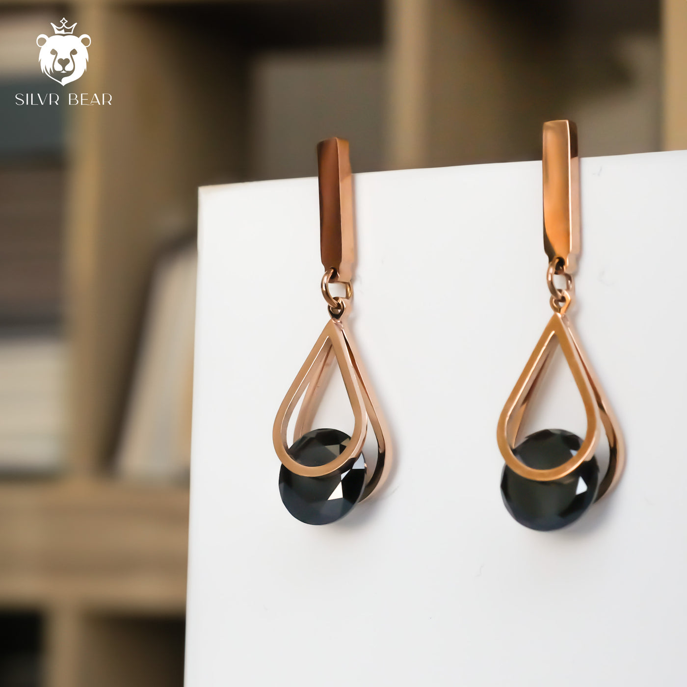 Tear Drop Earrings - Rose Gold Tone