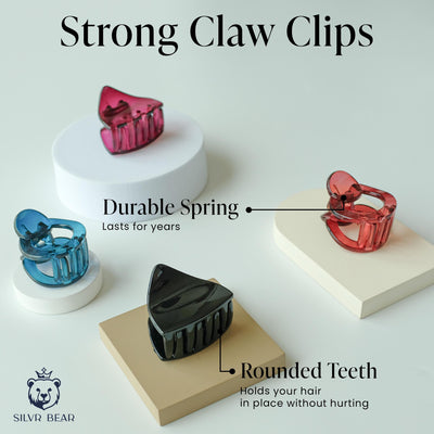 Hair Claw Clips - Unbreakable - Small Rounded Clutchers - R4