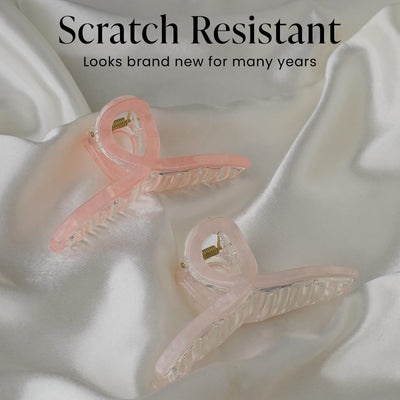 Unbreakable Hair Claw Clips - Marble Clutchers- Infinity Peach & Nude