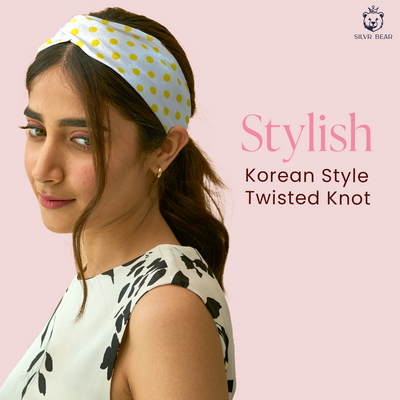 2 Luxury Satin Hairbands For Women - Polka Dots Vibrant