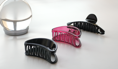 Hair Clutcher Claw Clip - Unbreakable - Black & Magenta