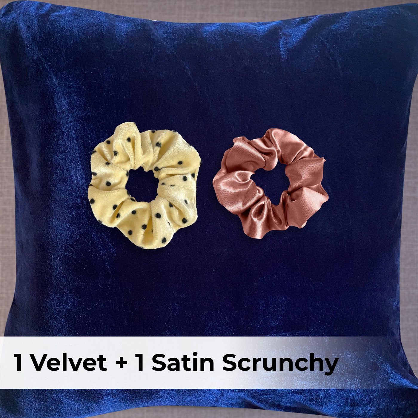 Buttery Soft Velvet Cushion Covers - Navy Blue - Pack of 2 - 16 x 16 inches - silvrbear