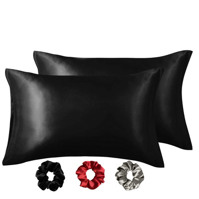 Luxury Satin Pillowcases - Black