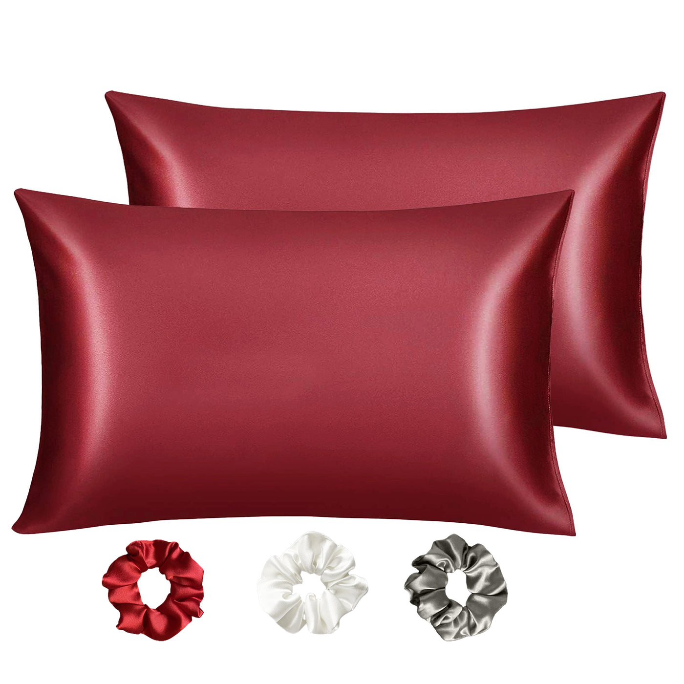 Luxury Satin Pillowcases - Maroon