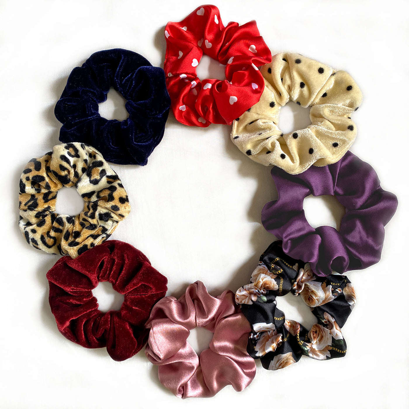 8 Designer Edition Scrunchies